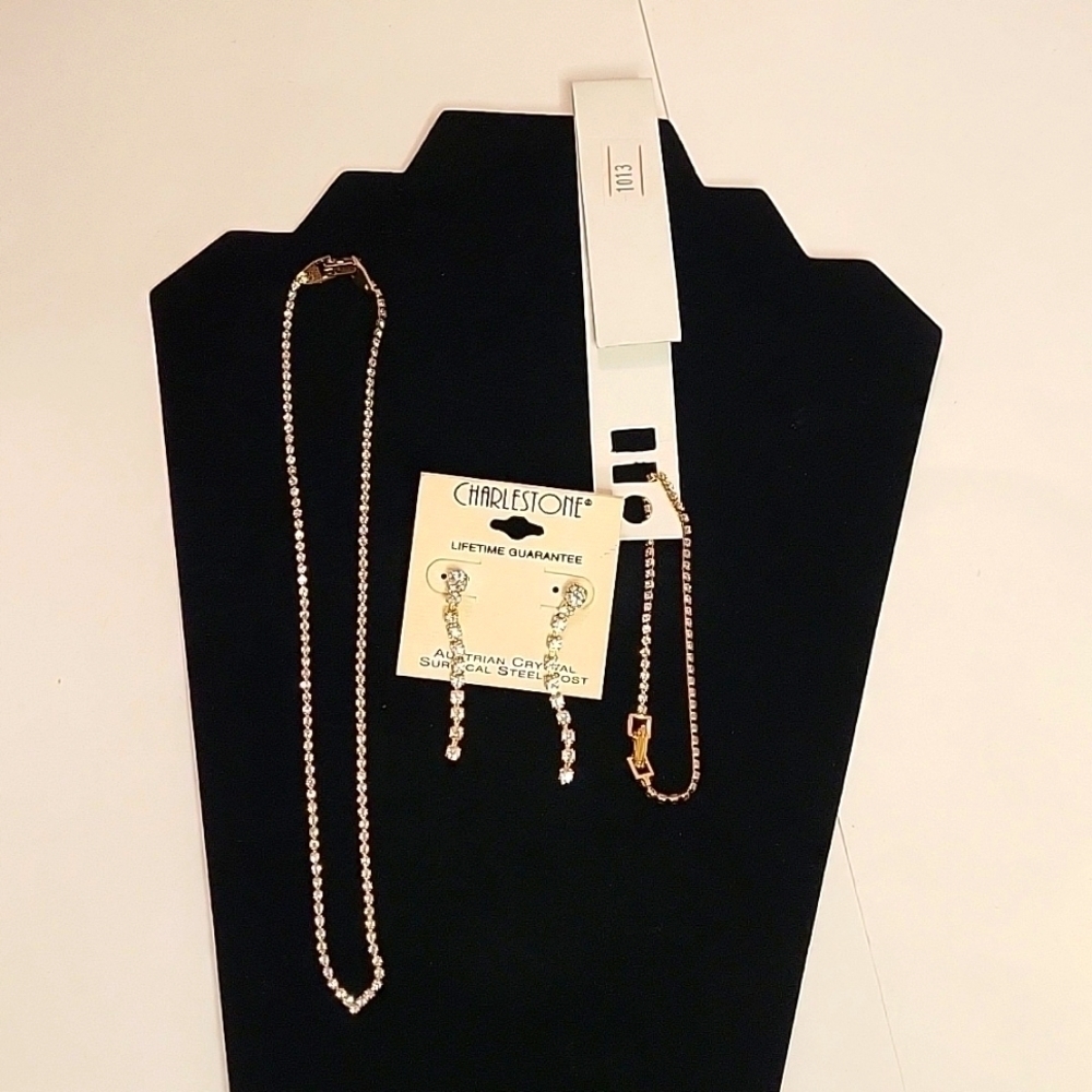 Charleston Rhinestone Choker Set - Women.